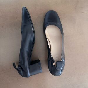 Black Leather Women's Heels
